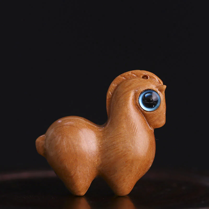 Buddha Stones Małe liście Czerwone drzewo sandałowe Zielone drzewo sandałowe Szczęśliwa miniaturowa dekoracja ochronna dla konia - Image 10