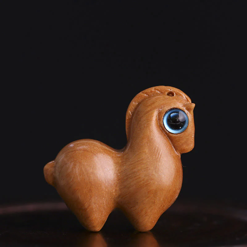 Buddha Stones Małe liście Czerwone drzewo sandałowe Zielone drzewo sandałowe Szczęśliwa miniaturowa dekoracja ochronna dla konia - Image 15