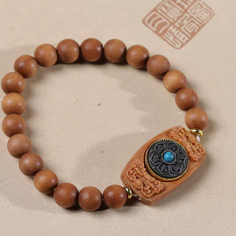Buddha Stones Małe Liście Czerwone Drzewo Sandałowe Zielone Drzewo Sandałowe Sześć Prawdziwych Słów Bransoletka Pokoju - Image 14