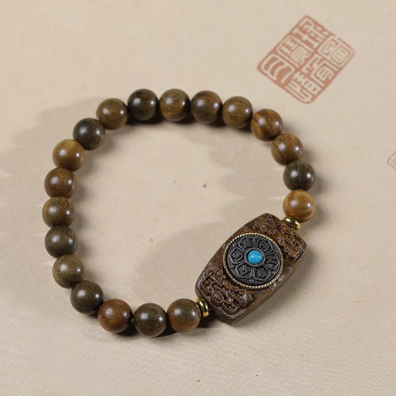 Buddha Stones Małe Liście Czerwone Drzewo Sandałowe Zielone Drzewo Sandałowe Sześć Prawdziwych Słów Bransoletka Pokoju - Image 17