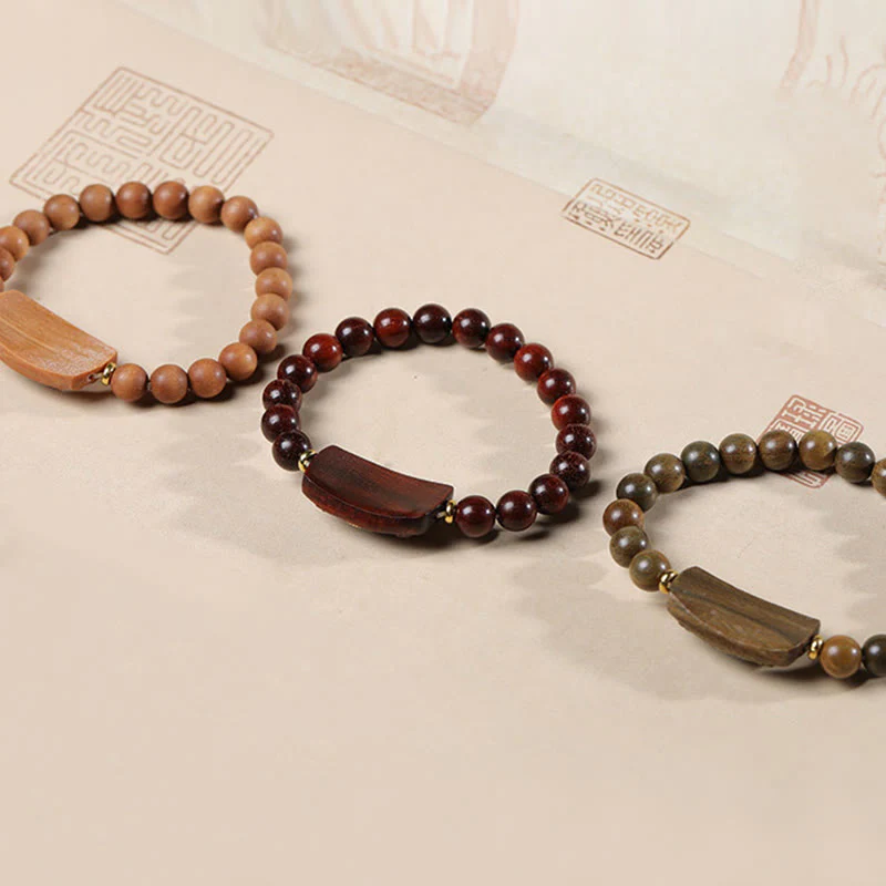 Buddha Stones Małe Liście Czerwone Drzewo Sandałowe Zielone Drzewo Sandałowe Sześć Prawdziwych Słów Bransoletka Pokoju - Image 21
