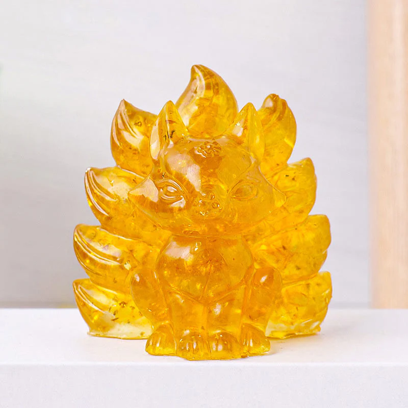 Buddha Stones Małe Różne Kamień Kwarc Truskawkowy Ametyst Zielony Awenturyn Dziewięcioogonowy Lis Uzdrawiający Dekoracja Domu - Image 20