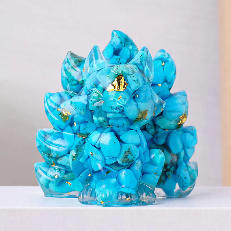 Buddha Stones Małe Różne Kamień Kwarc Truskawkowy Ametyst Zielony Awenturyn Dziewięcioogonowy Lis Uzdrawiający Dekoracja Domu - Image 22