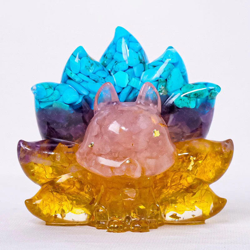 Buddha Stones Małe Różne Kamień Kwarc Truskawkowy Ametyst Zielony Awenturyn Dziewięcioogonowy Lis Uzdrawiający Dekoracja Domu - Image 27