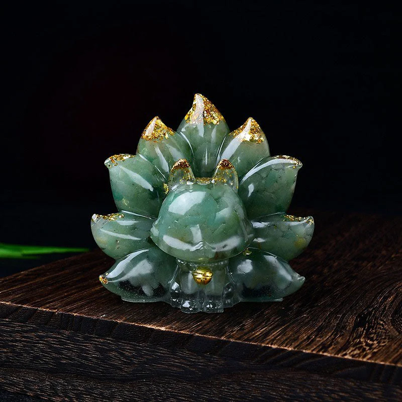 Buddha Stones Małe Różnorodne Kamień Różowy Kryształ Cytryn Ametyst Dziewięcioogonowy Lis Ciepło Dekoracja Domu - Image 25