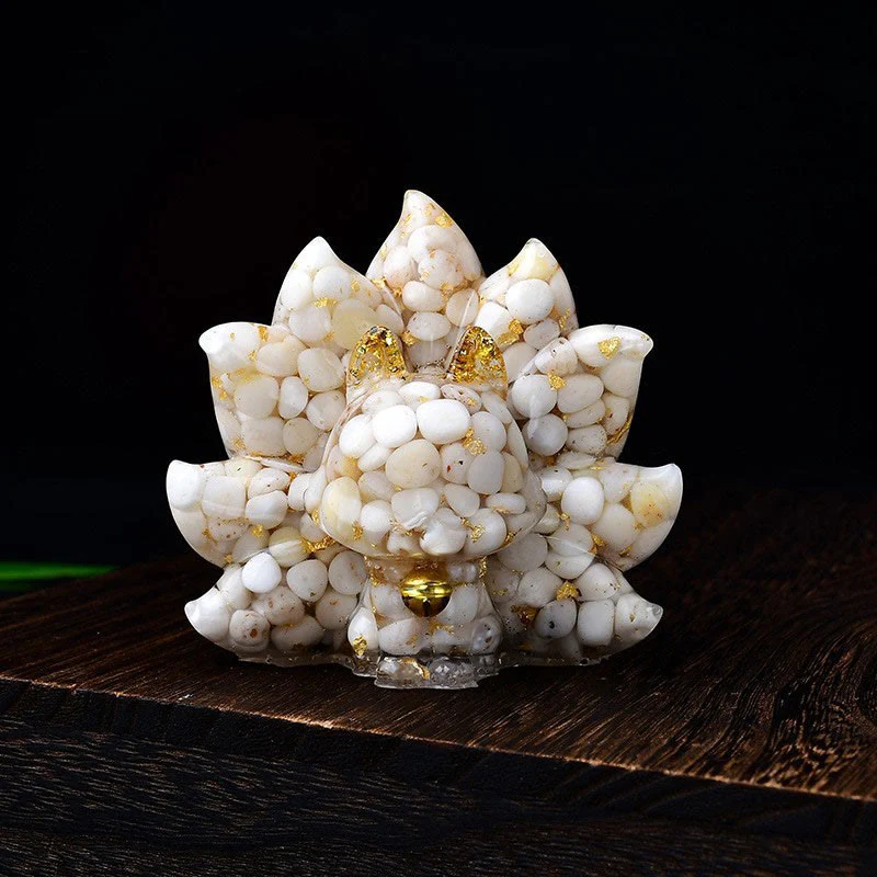 Buddha Stones Małe Różnorodne Kamień Różowy Kryształ Cytryn Ametyst Dziewięcioogonowy Lis Ciepło Dekoracja Domu - Image 27