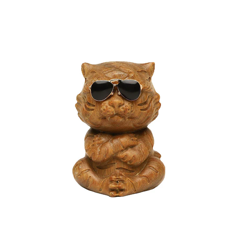 Buddha Stones Małe Zielone Drzewo Sandałowe Tygrys Grawerowane Pozytywne Dekoracje Biurka - Image 11