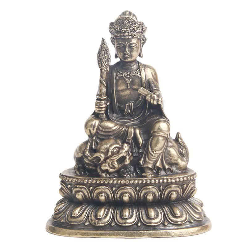 Buddha Stones Mandziusri Bodhisattwa Spokój Miedziana Statuetka Dekoracja - Image 10