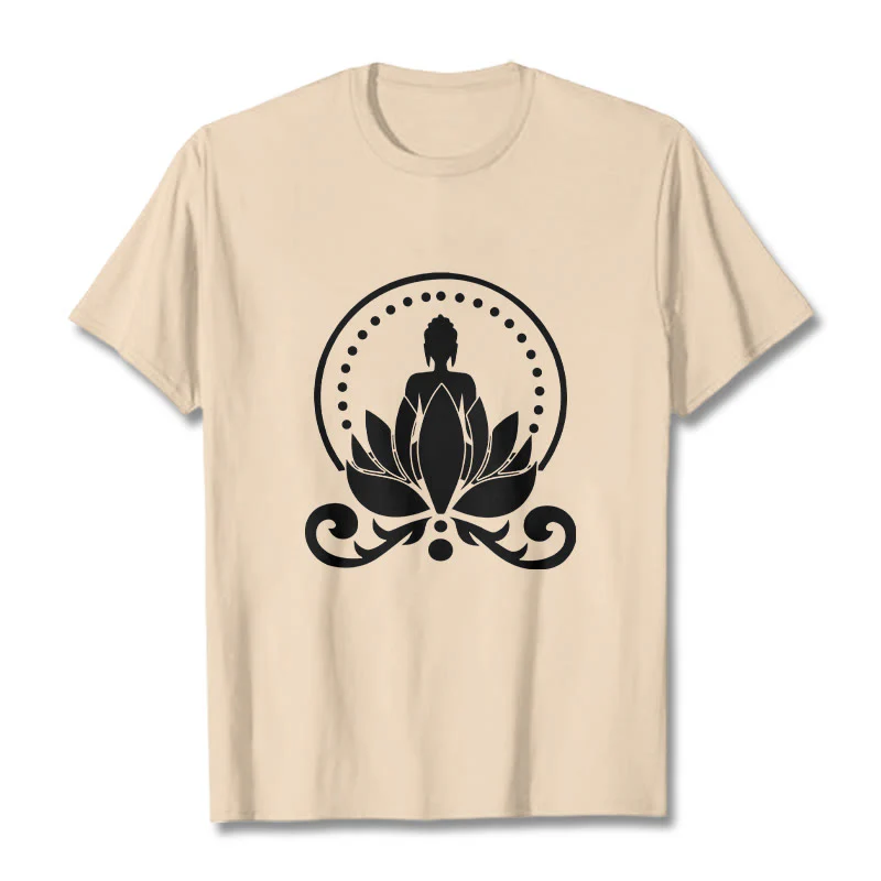 Buddha Stones Medytacja Budda Siedzący Na Kwiecie Lotosu Koszulka T-shirt - Image 11