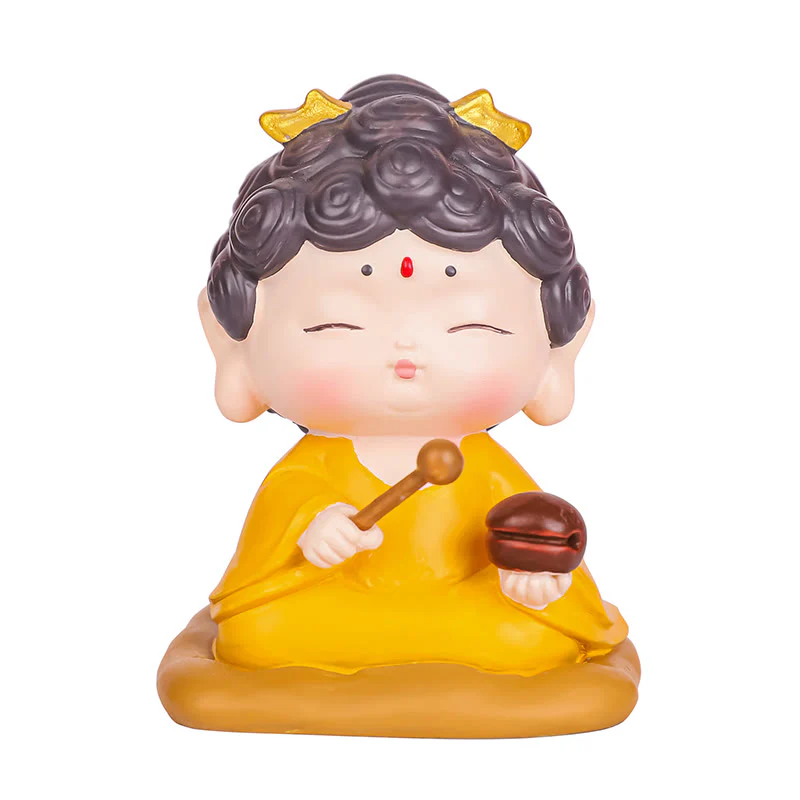 Buddha Stones Medytacja Lotos Amitabha Budda Żywica Statua Współczucie Dekoracja Domu - Image 10