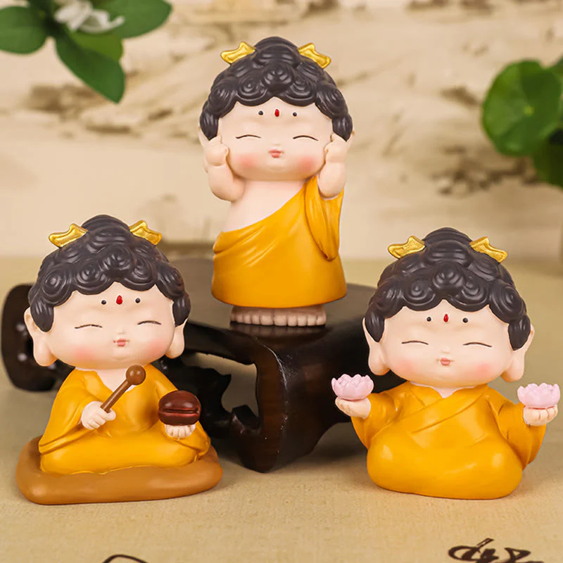 Buddha Stones Medytacja Lotos Amitabha Budda Żywica Statua Współczucie Dekoracja Domu - Image 11