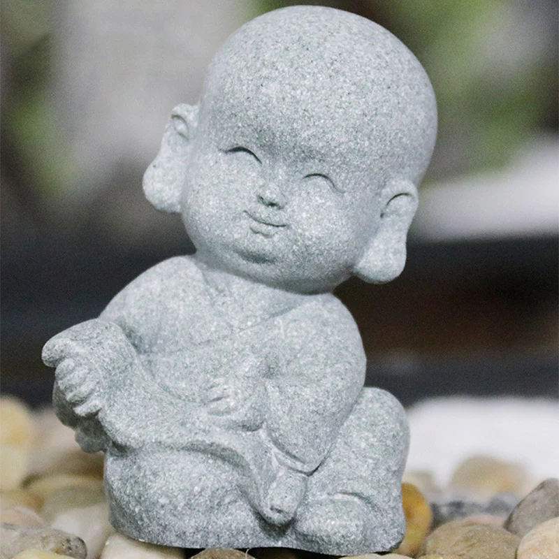 Buddha Stones Medytacja Modlitwa Mnich Statua Buddy Spokój Dekoracja Domu - Image 10