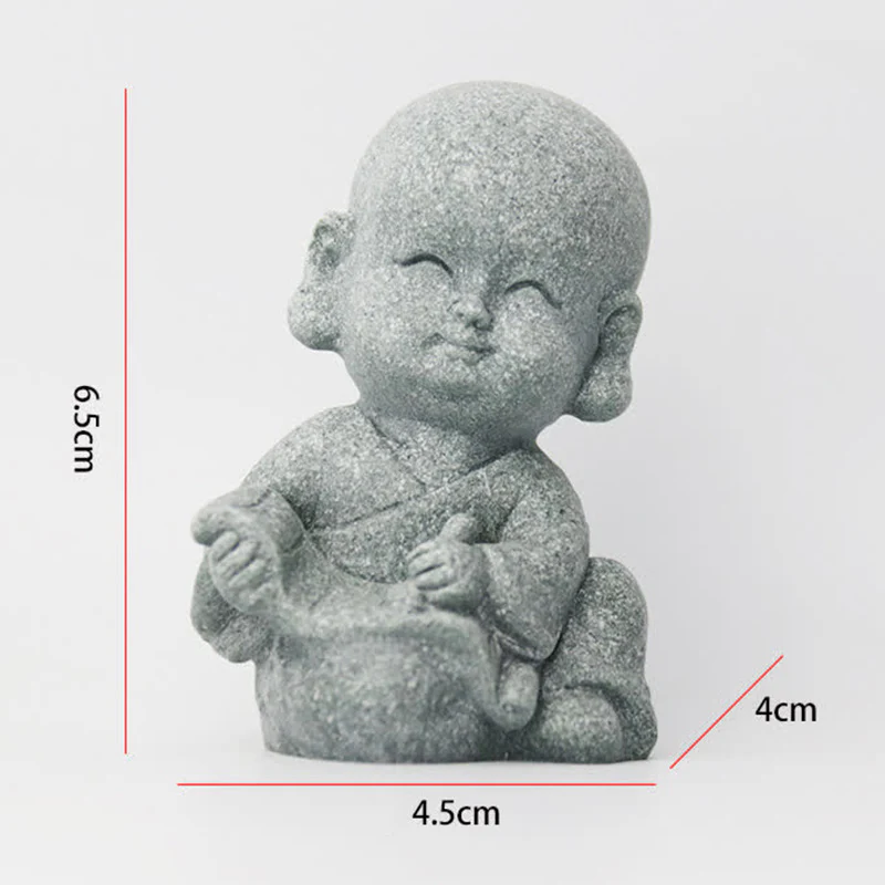 Buddha Stones Medytacja Modlitwa Mnich Statua Buddy Spokój Dekoracja Domu - Image 11