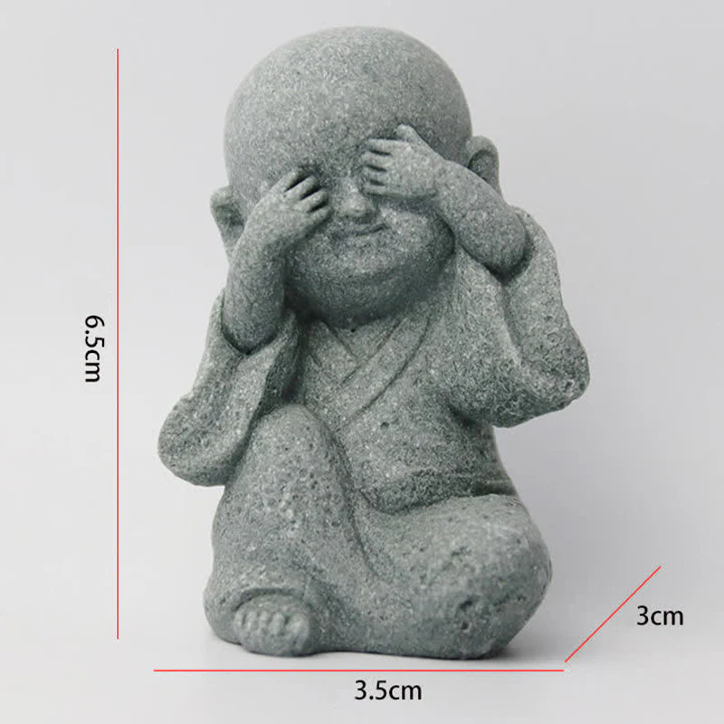 Buddha Stones Medytacja Modlitwa Mnich Statua Buddy Spokój Dekoracja Domu - Image 12