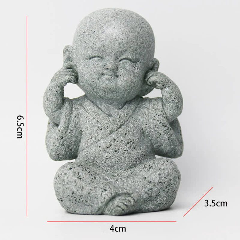 Buddha Stones Medytacja Modlitwa Mnich Statua Buddy Spokój Dekoracja Domu - Image 13