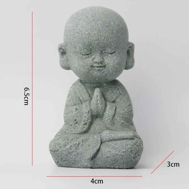 Buddha Stones Medytacja Modlitwa Mnich Statua Buddy Spokój Dekoracja Domu - Image 14