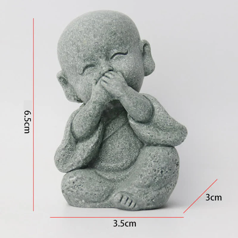 Buddha Stones Medytacja Modlitwa Mnich Statua Buddy Spokój Dekoracja Domu - Image 16