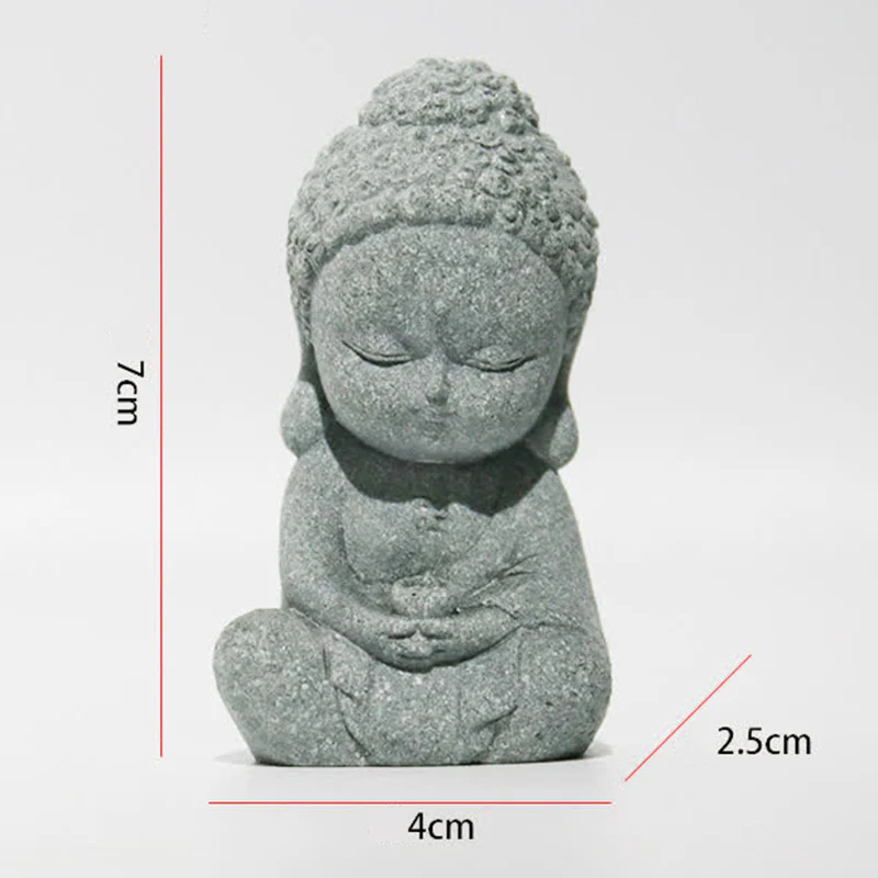 Buddha Stones Medytacja Statua Buddy Współczucie Dekoracja Domu - Image 3