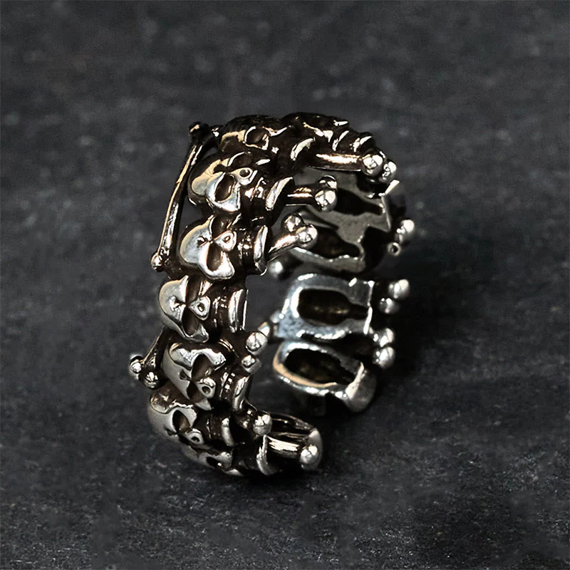 Buddha Stones Miedziana Czaszka Kość Władcy Lasu Zwłok Pierścień Odpędzający Złe Duchy - Image 3