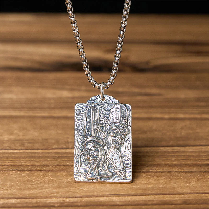 Buddha Stones Miedziano-czarno-biały naszyjnik z wisiorkiem w kształcie równowagi - Image 7