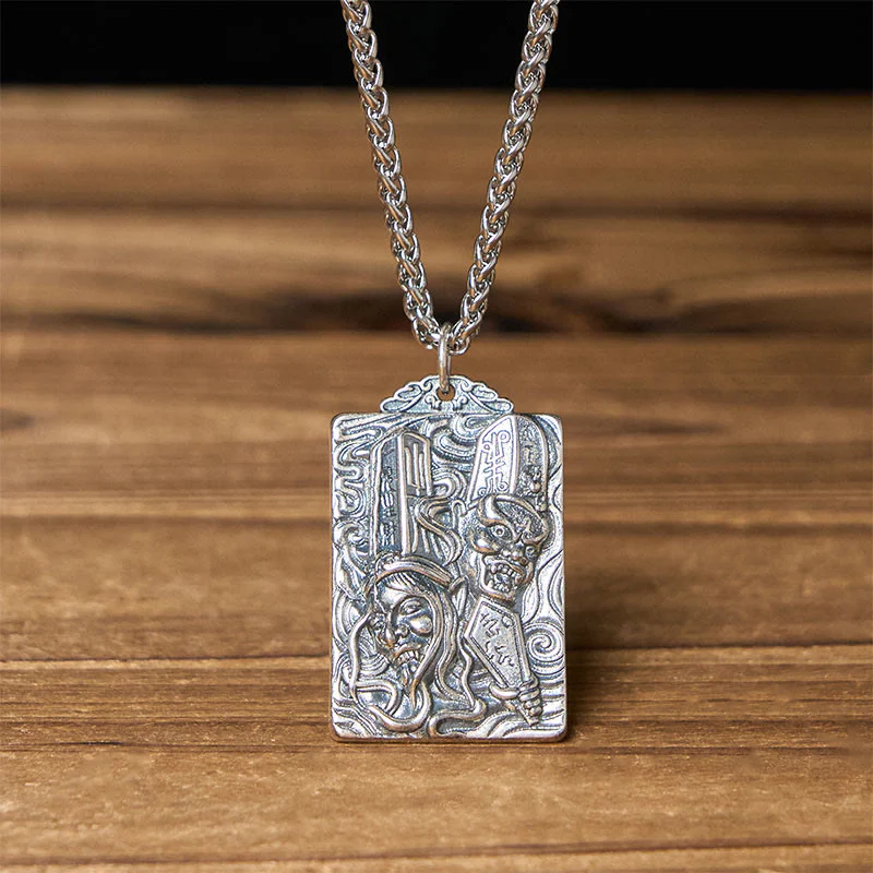 Buddha Stones Miedziano-czarno-biały naszyjnik z wisiorkiem w kształcie równowagi - Image 9