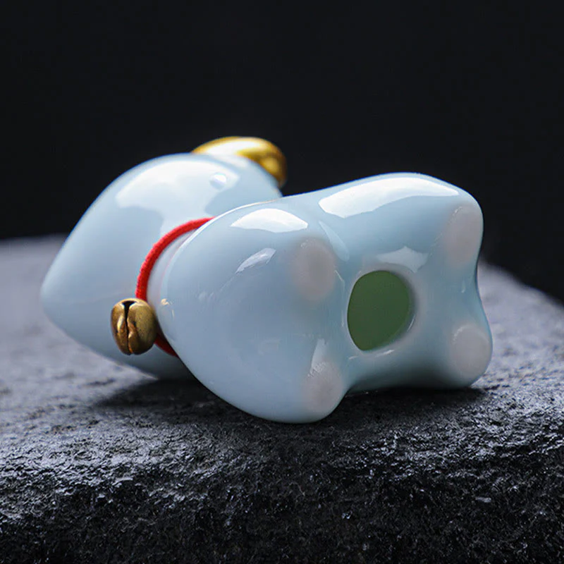 Buddha Stones Mini Jeleń Herbata Zwierzę Ceramiczne Figurka Dekoracja Biurka Domowego - Image 14