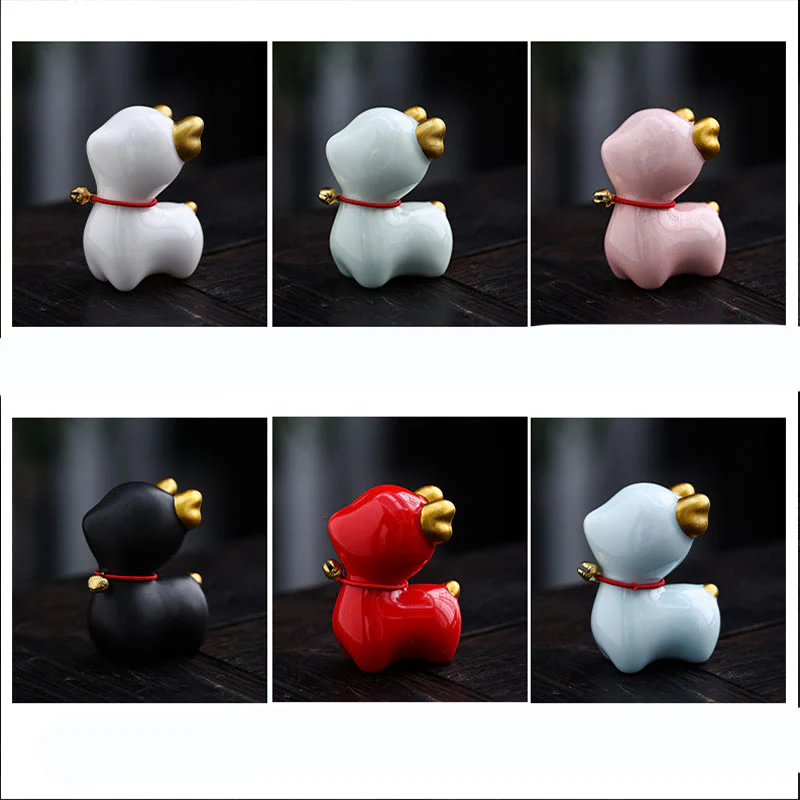 Buddha Stones Mini Jeleń Herbata Zwierzę Ceramiczne Figurka Dekoracja Biurka Domowego - Image 27