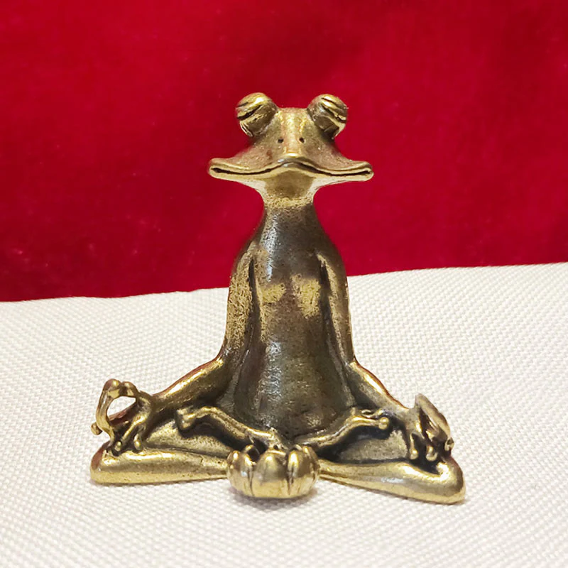 Buddha Stones Mini Mała Żaba Żółw Koi Ryba Ślimak Krab Miedź Bogactwo Dekoracja Domu - Image 11