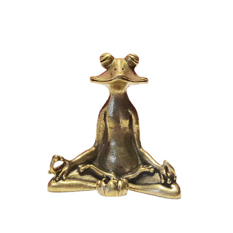 Buddha Stones Mini Mała Żaba Żółw Koi Ryba Ślimak Krab Miedź Bogactwo Dekoracja Domu - Image 12