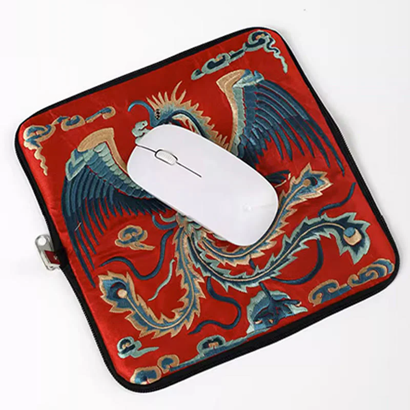 Buddha Stones Mityczna Bestia Feniks Smok Qilin Su Haft Bilet Folder Przechowywanie Podróż Zakupy Torebka Torebka - Image 5