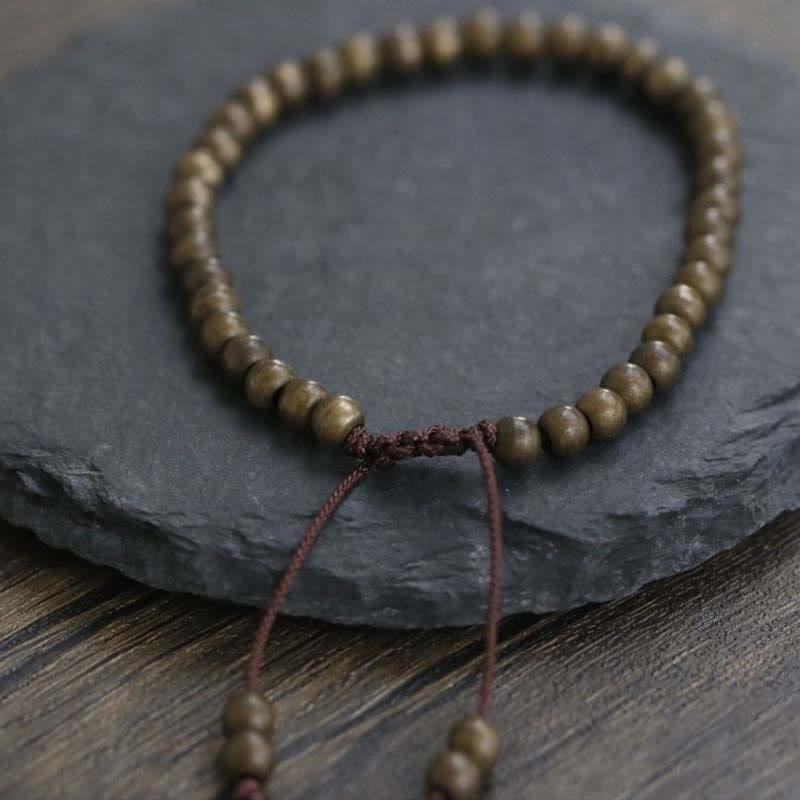 Buddha Stones Mosiądz Koraliki Równowaga Bogactwo Prosta Bransoletka - Image 4