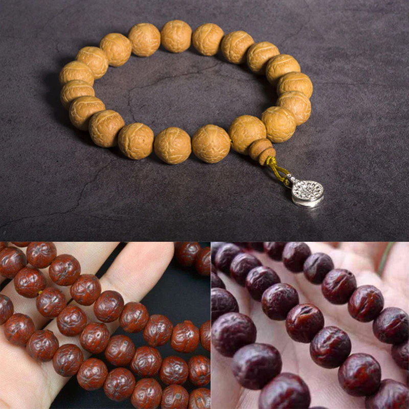 Buddha Stones Nasiona Bodhi Szczęście Pomyślność Mala na nadgarstek Tassel Mala kieszonkowa - Image 8
