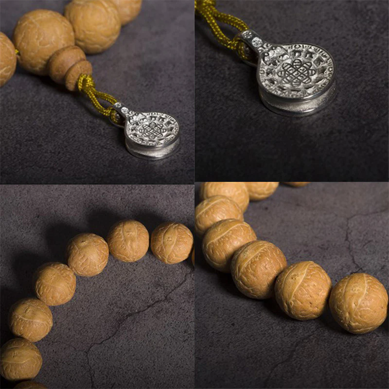 Buddha Stones Nasiona Bodhi Szczęście Pomyślność Mala na nadgarstek Tassel Mala kieszonkowa - Image 9