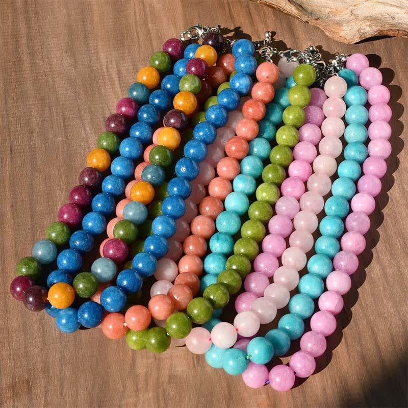 Buddha Stones Naszyjnik leczniczy z koralikami z naturalnego kryształu akwamarynu i turmalinu o średnicy 12 mm - Image 21
