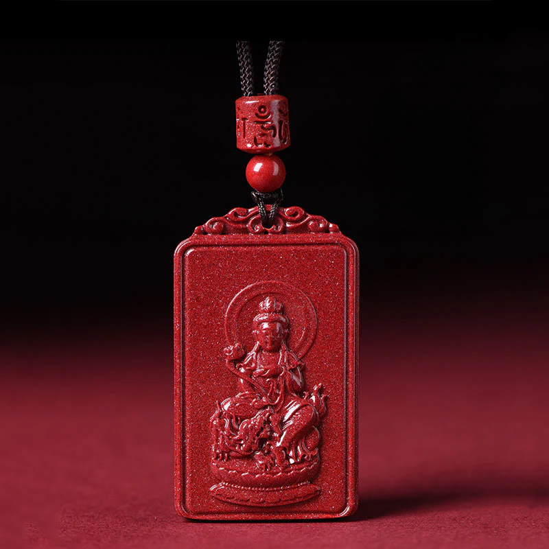 Buddha Stones Naszyjnik z chińskim znakiem zodiaku, narodzinami Buddy, cynobrowym błogosławieństwem - Image 11