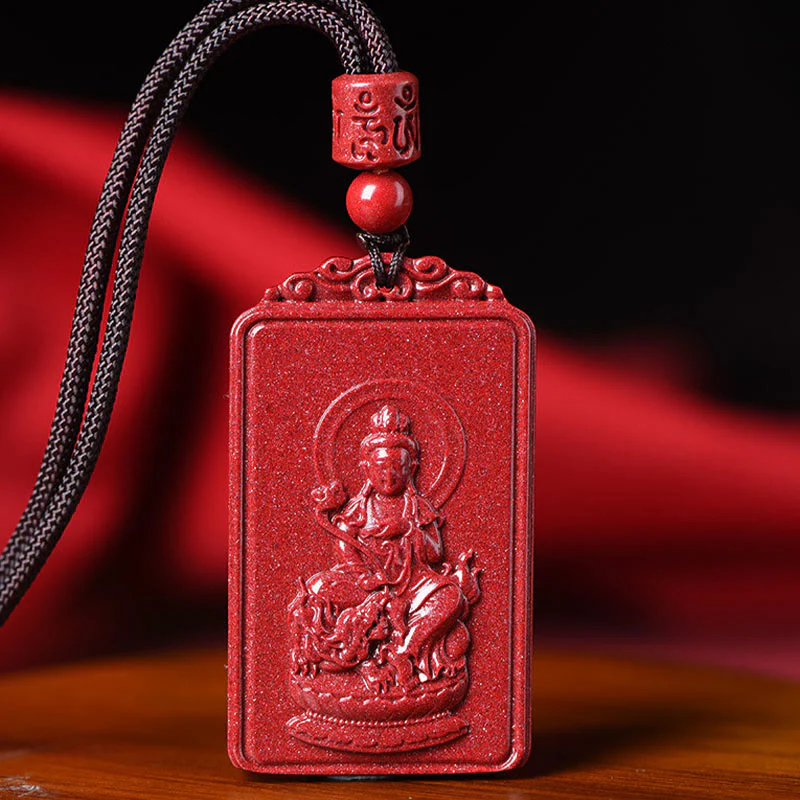 Buddha Stones Naszyjnik z chińskim znakiem zodiaku, narodzinami Buddy, cynobrowym błogosławieństwem - Image 12