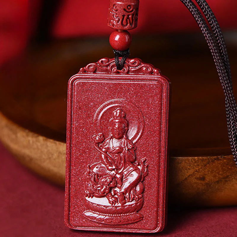 Buddha Stones Naszyjnik z chińskim znakiem zodiaku, narodzinami Buddy, cynobrowym błogosławieństwem - Image 13