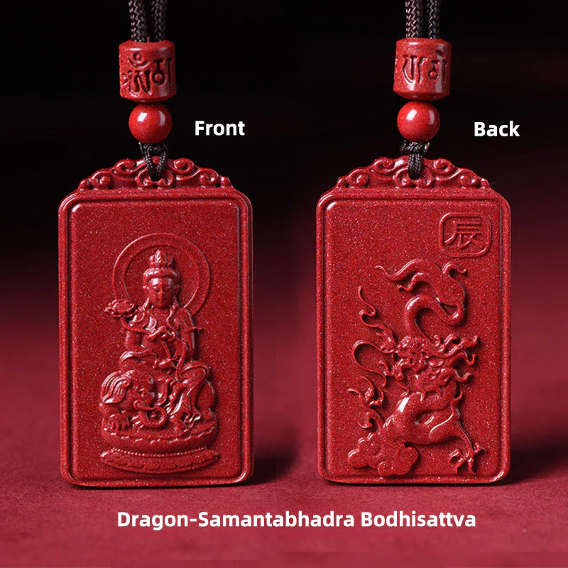 Buddha Stones Naszyjnik z chińskim znakiem zodiaku, narodzinami Buddy, cynobrowym błogosławieństwem - Image 18