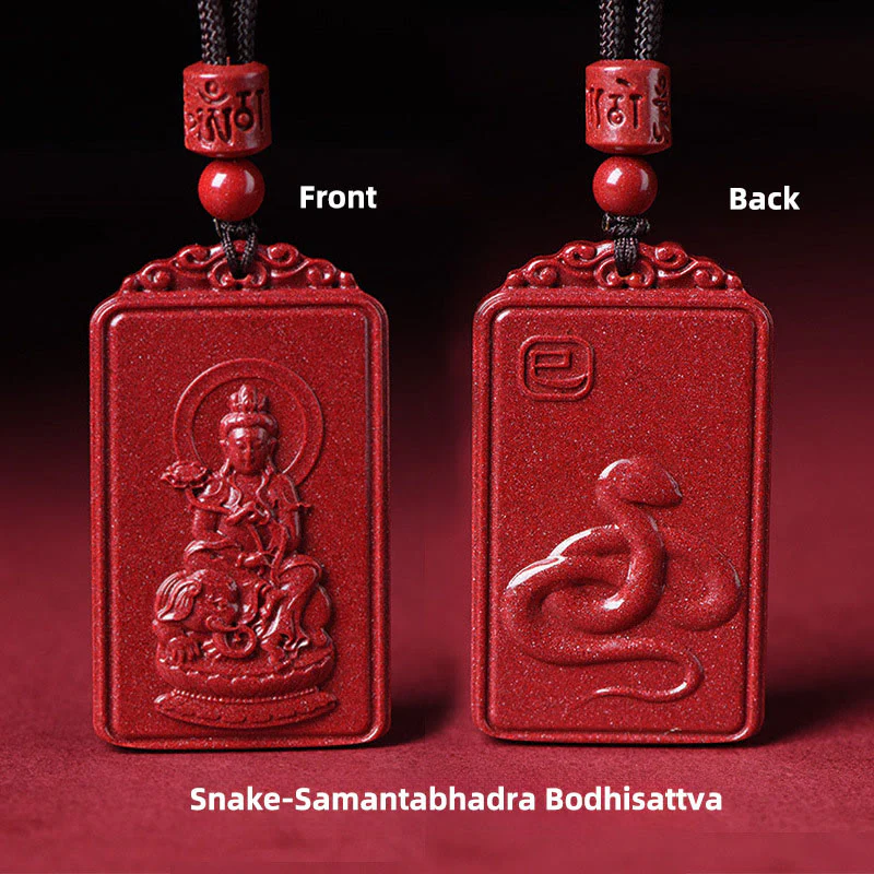 Buddha Stones Naszyjnik z chińskim znakiem zodiaku, narodzinami Buddy, cynobrowym błogosławieństwem - Image 19