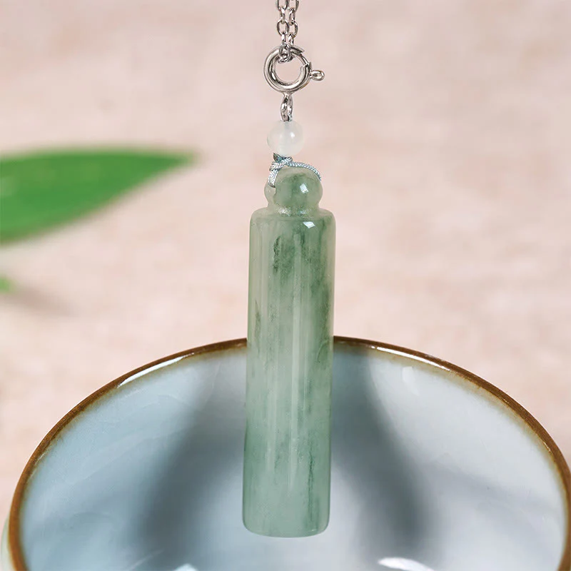Buddha Stones Naszyjnik z jadeitem w kształcie cylindra, który przynosi szczęście - Image 11