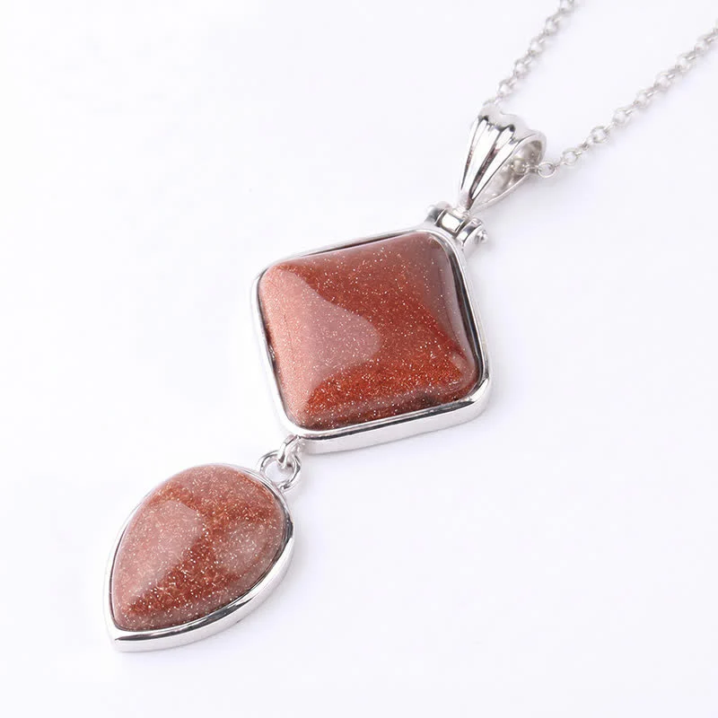 Buddha Stones Naszyjnik z podwójnym wisiorkiem i opalem z naturalnego kamienia - Image 17