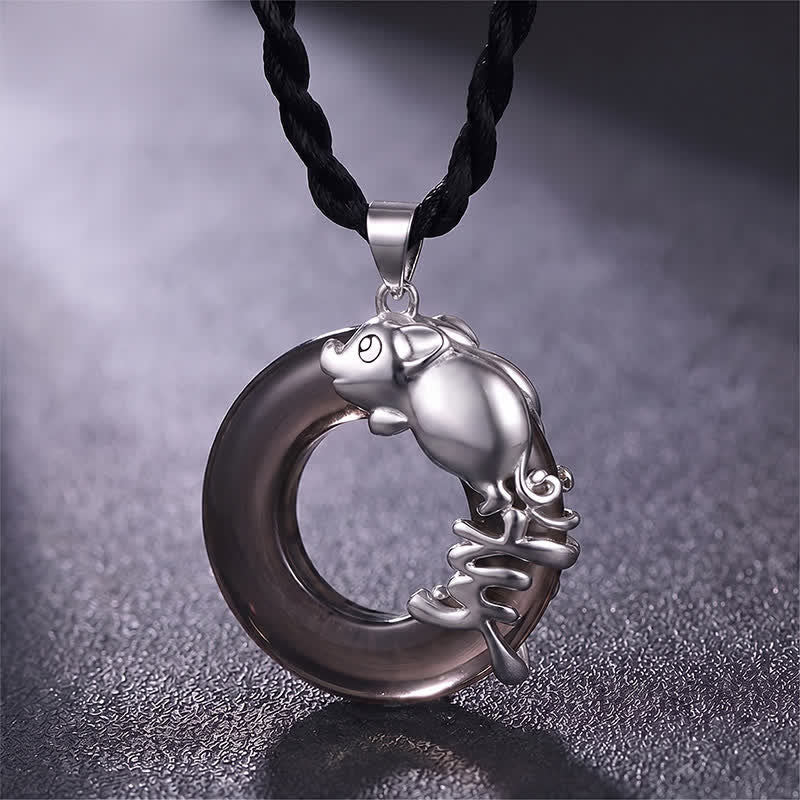 Buddha Stones Naszyjnik z wisiorkiem "Fortuna" z klamrą pokoju w chińskim znaku zodiaku - Image 18