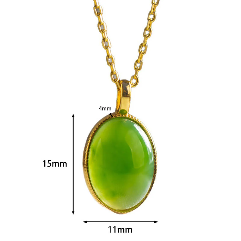 Buddha Stones Naszyjnik z wisiorkiem "Prosperity" ze srebra próby 925 z naturalnym jadeitem hetian - Image 5