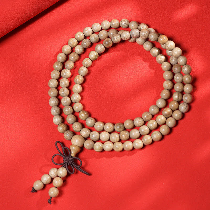 Buddha Stones Naturalna kamforowa drewno Perseverance 108 koralików Mala - Image 3