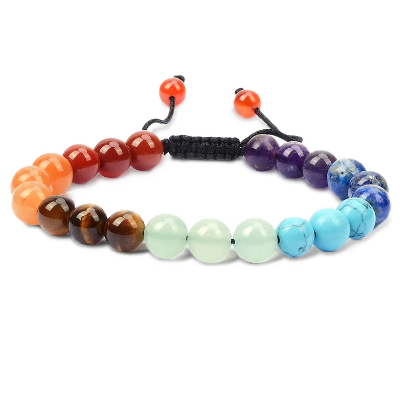 Buddha Stones Naturalna moc uzdrawiania Kamień szlachetny Kryształowe koraliki Unisex Regulowana bransoletka makrama - Image 3