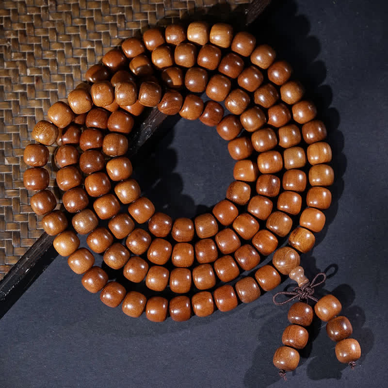 Buddha Stones Naturalne drewno jujube 108 Koralik Mala - Image 5