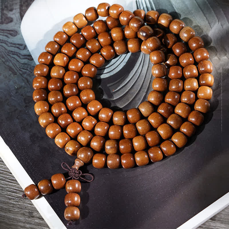 Buddha Stones Naturalne drewno jujube 108 Koralik Mala - Image 7