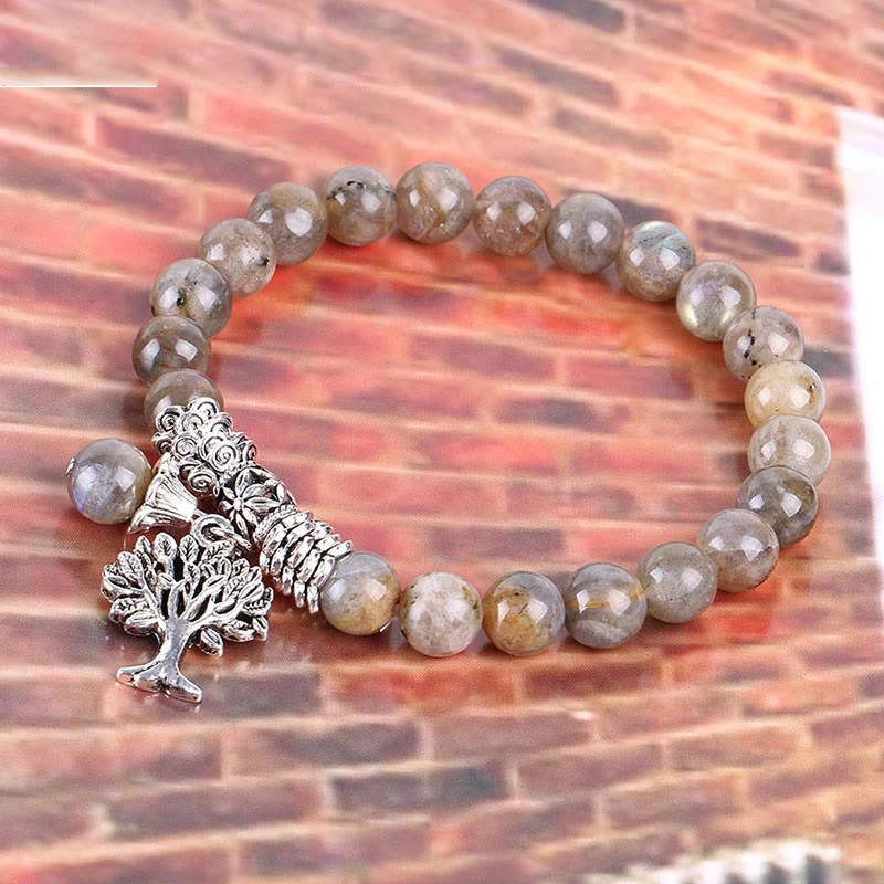 Buddha Stones Naturalne Kamień Szlachetny Drzewo Życia Szczęśliwy Talizman Bransoletka Elastyczna - Image 44