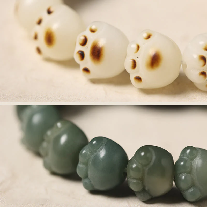 Buddha Stones Naturalne Nasiona Bodhi Ładna Łapa Drewno Hebanowe Szczęście Kot Mądrość Bransoletka - Image 16