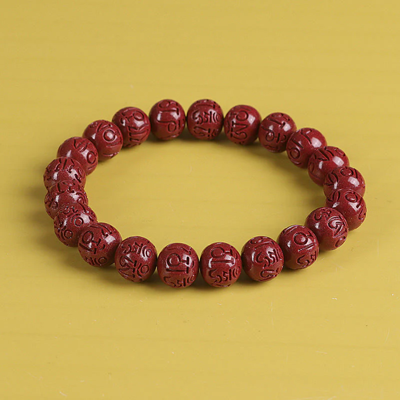 Buddha Stones Naturalne Podwójne PiXiu Cinnabar Om Mani Padme Hum Bogactwo Szczęście Koralikowa Bransoletka - Image 15